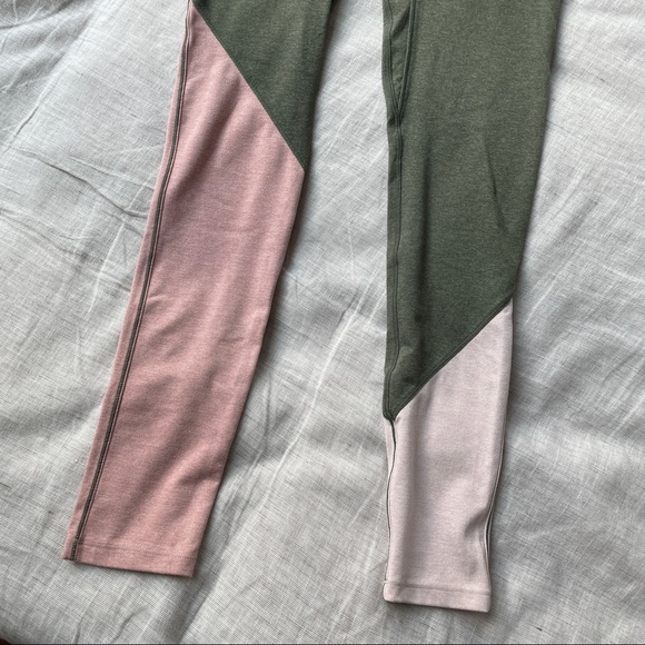 WE OVER ME Synergy Leggings Green Olive Pink XS - Picture 6 of 10